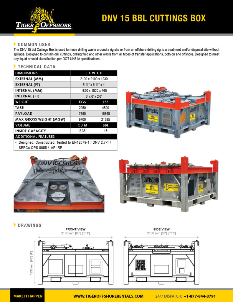 DNV 15 bbl Cuttings Box