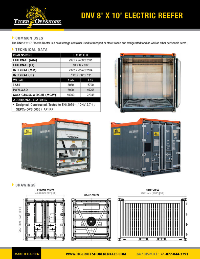 DNV 8' x 10' Electric Reefer