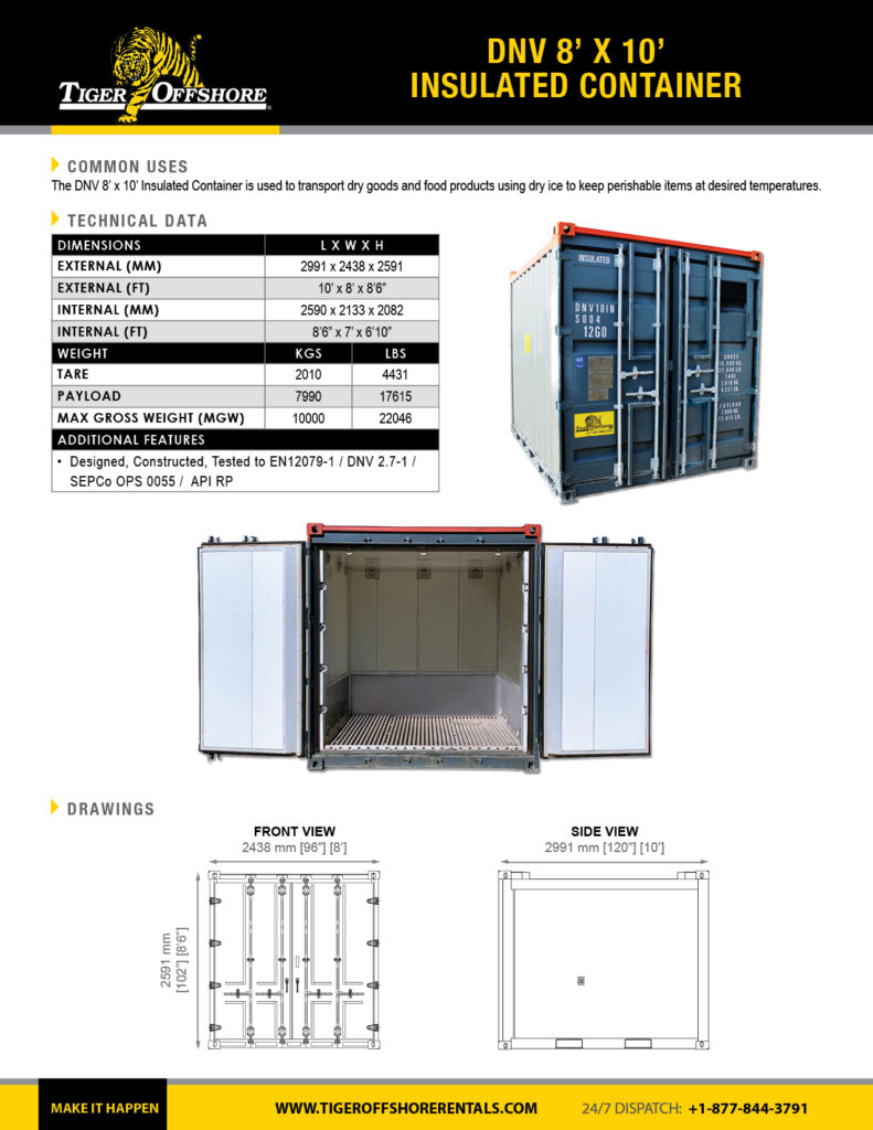 DNV 8' x 10' Insulated Container