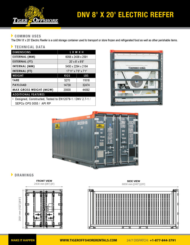 DNV 8' x 20' Electric Reefer