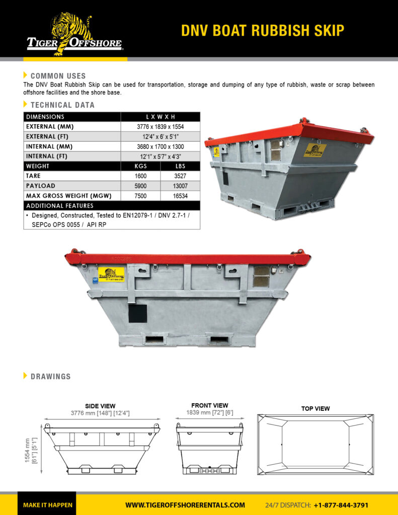DNV Boat Rubbish Skip