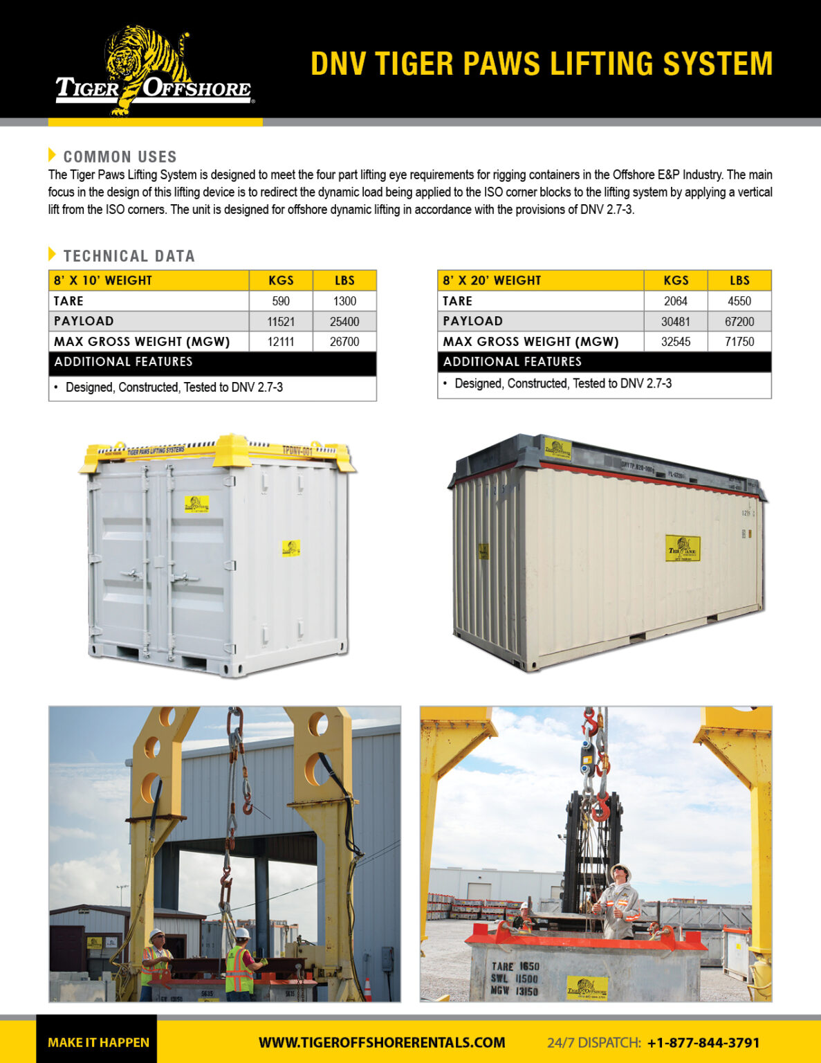 Paws System DNV Tiger Paws Lifting System - Tiger Rentals
