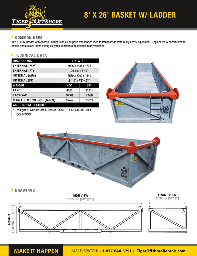 8x26 Basket with Ladder