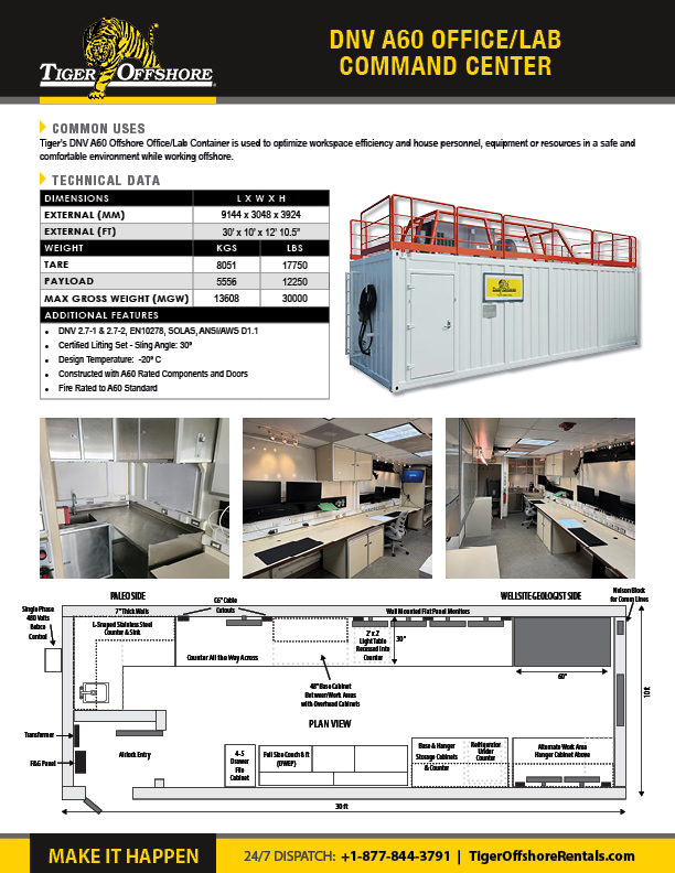 DNV A60 Office & Lab Command Center