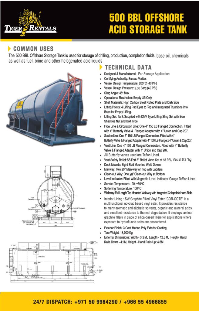 SPEC-500 BBL ACID CYL STORAGE TANK